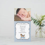 Rocking Horse Baby Hartelijk dank Bedankkaart (Staand voorkant)