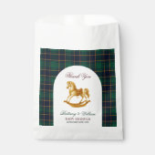 Rocking Horse Baby shower Elegant Plaid Bedankzakje (Voorkant)