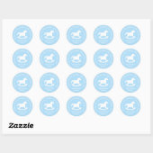 Rocking horse baby shower feestgunst dank u ronde sticker (Vel)
