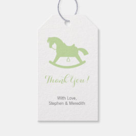 Rocking Horse Baby shower Gepersonaliseerde Gift L Cadeaulabel