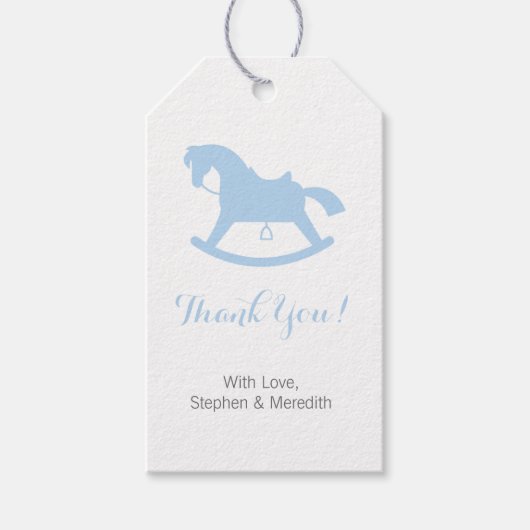 Rocking Horse Baby shower Gepersonaliseerde Gift L Cadeaulabel (Voorkant)