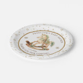 Rocking Horse Baby shower Hartelijk dank Papieren Bordje (Gekanteld)