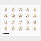 Rocking Horse Baby shower Hartelijk dank Ronde Sticker (Vel)
