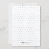 Rocking Horse Baby shower Invitation Blue Kaart (Achterkant)