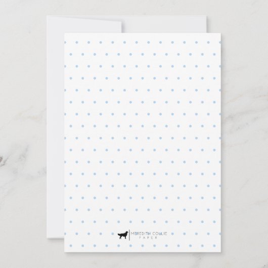 Rocking Horse Baby shower Invitation Blue Kaart (Achterkant)