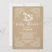 Rocking Horse Baby shower Invitation Kaart (Voorkant)