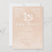  Rocking Horse Baby shower Invitation Kaart (Voorkant)