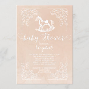  Rocking Horse Baby shower Invitation Kaart