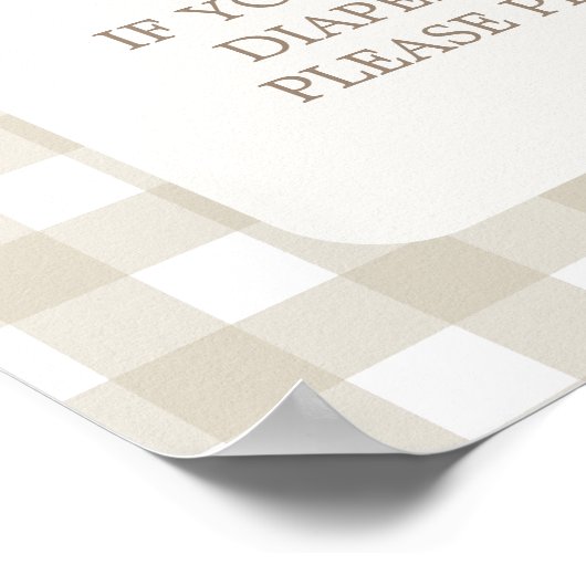 Rocking Horse baby shower Luier Raffle teken Poster (Hoek)