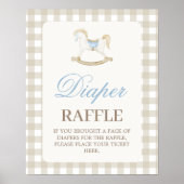 Rocking Horse baby shower Luier Raffle teken Poster (Voorkant)