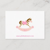 Rocking Horse Baby shower Luier Raffle Tickets Informatiekaartje (Achterkant)