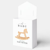 Rocking Horse Baby shower Minimalistisch Baby show Bedankdoosjes (Geopend)