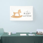 Rocking Horse Baby shower Minimalistisch Baby show Spandoek (Beurs)