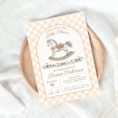 Rocking Horse Baby shower Uitnodigen Kaart