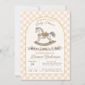  Rocking Horse Baby shower Uitnodigen Kaart (Voorkant)