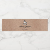 Rocking Horse Baby Shower Water Bottle Label  Waterfles Etiket (Enkel label)