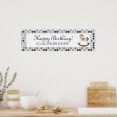 Rocking Horse Birthday Banner Boy Poster (Keuken)