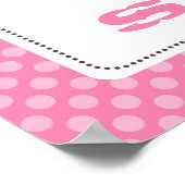Rocking Horse Birthday Banner voor meisjes Poster (Hoek)