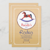 Rocking Horse Birthday Party Kaart (Voorkant / Achterkant)