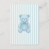 Rocking Horse Blauw Baby shower Luier Raffle Informatiekaartje (Achterkant)