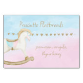 Rocking Horse Blauw Roze Geslacht Neutraal Eten La Kaart (Achterkant)