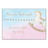 Rocking Horse Blauw Roze Geslacht Neutraal Eten La Kaart (Voorkant)