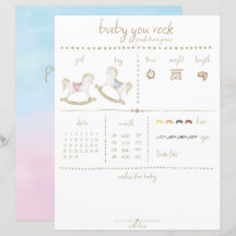 Rocking Horse Blauw Roze Geslachtsneutraal Baby sh