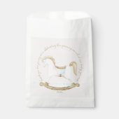 Rocking Horse Blauw Roze Geslachtsneutraal Baby sh Bedankzakje (Voorkant)