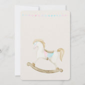 Rocking Horse Blauw Roze Geslachtsneutraal Baby sh Kaart (Achterkant)