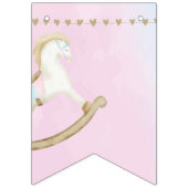 Rocking Horse Blauw Roze Geslachtsneutraal Baby sh Vlaggetjes (Derde vlag)