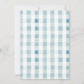 Rocking Horse Blue Boy 1st Birthday Kaart (Achterkant)