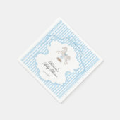 Rocking Horse Blue Boy Baby Shower Servet (Hoek)