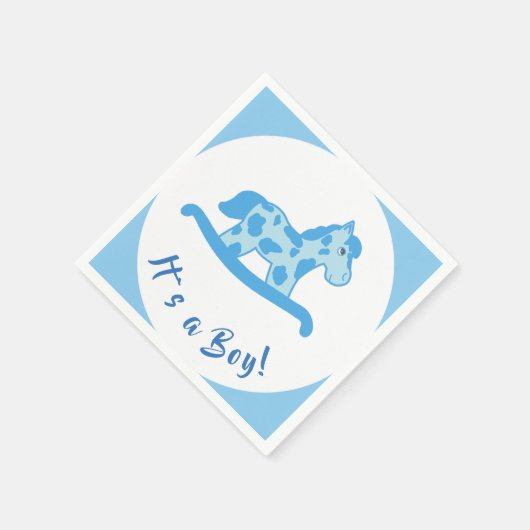 Rocking Horse Boy Baby shower Het is een jongen Servetten (Hoek)