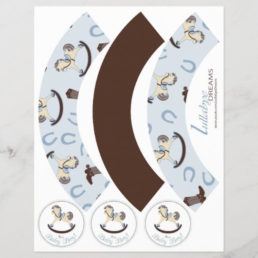 Rocking Horse Boy Cupcake Wrapper 2D Flyer (Voorkant)