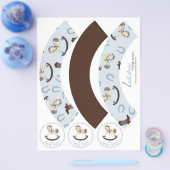 Rocking Horse Boy Cupcake Wrapper 2D Flyer (Enkel)