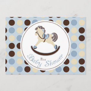 Rocking Horse Boy Invitation Card 2 Kaart