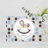 Rocking Horse Boy Invitation Card Kaart (Staand voorkant)