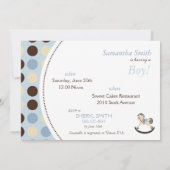 Rocking Horse Boy Invitation Card Kaart (Achterkant)