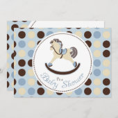 Rocking Horse Boy Invitation Card Kaart (Voorkant / Achterkant)
