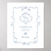 Rocking Horse Chinoiserie Kaarten en geschenken Poster (Voorkant)