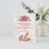 Rocking Horse Christmas Bewaar de datum Briefkaart (Staand voorkant)