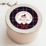 Rocking Horse Christmas Bow Baby shower Bedankt Ronde Sticker<br><div class="desc">Rocking Horse Christmas Bow Baby shower Bedankt Classic Ronde Sticker Matching items beschikbaar.</div>