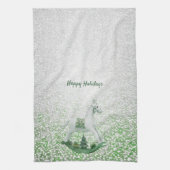 Rocking Horse Christmas Holiday Keuken Handdoeken (Verticaal)