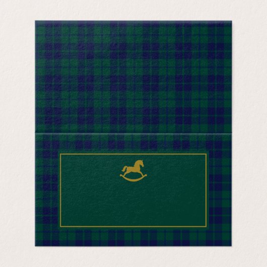 Rocking Horse Classic Luxe plaid Plaats kaarten (Buitenkant ongevouwen)