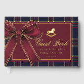 Rocking Horse Classic Plaid Baby shower Gastenboek (Voorkant)