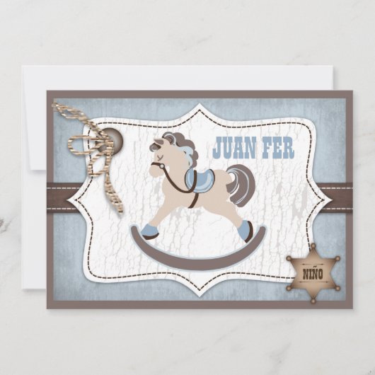 Rocking Horse Cowboy Hartelijk dank Bedankkaart (Voorkant)