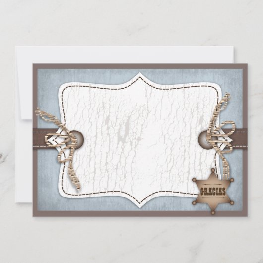 Rocking Horse Cowboy Hartelijk dank Bedankkaart (Achterkant)