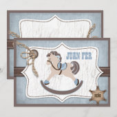 Rocking Horse Cowboy Hartelijk dank Bedankkaart (Voorkant / Achterkant)