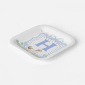 Rocking Horse Crest Monogram Papieren Bordje (Gebogen)