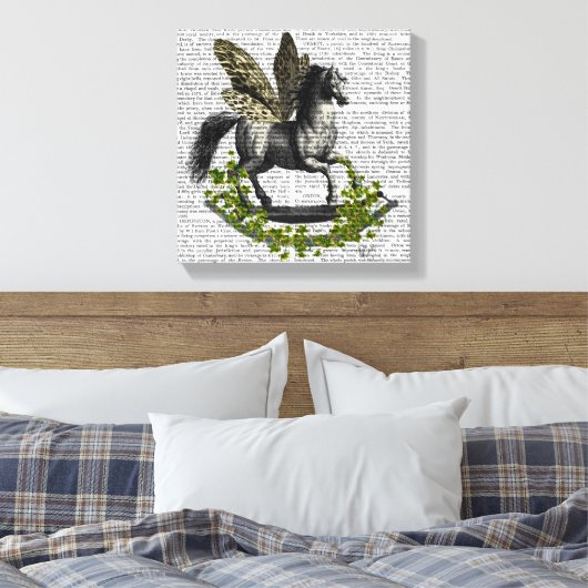 Rocking Horse Fly Canvas Afdruk (Insitu (Slaapkamer))